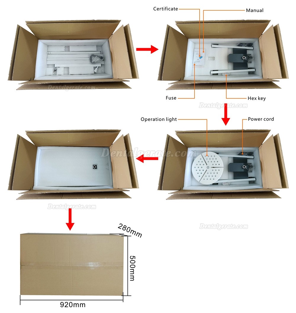 KWS KD-2036L-4 80W Dental LED Chirurgieleuchte (mit Standfu&szlig;)